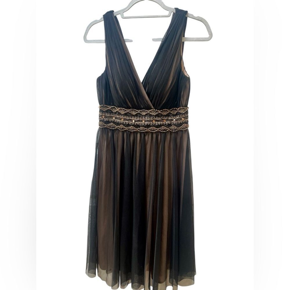 JS Boutique Black Beaded Dress